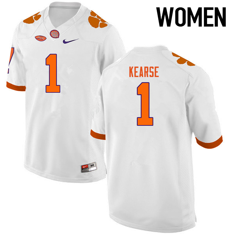 Women Clemson Tigers #1 Jayron Kearse College Football Jerseys-White